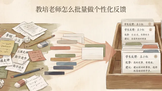 教培老师怎么批量做个性化反馈