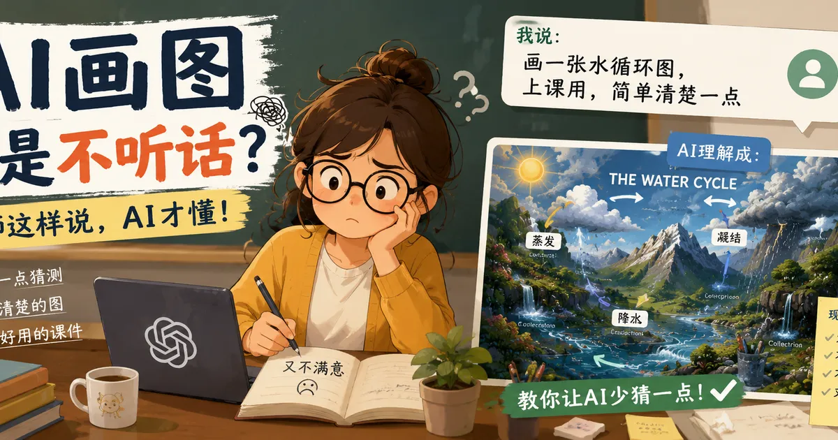 AI 画图总是不听话？老师们先收藏这张“做图词汇表”